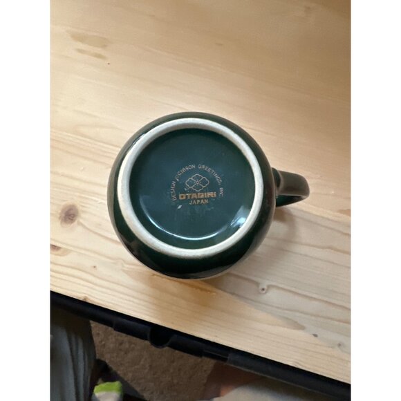 Green Otagiri Mallard Duck Coffee Mug Gold Trim - Picture 4 of 6